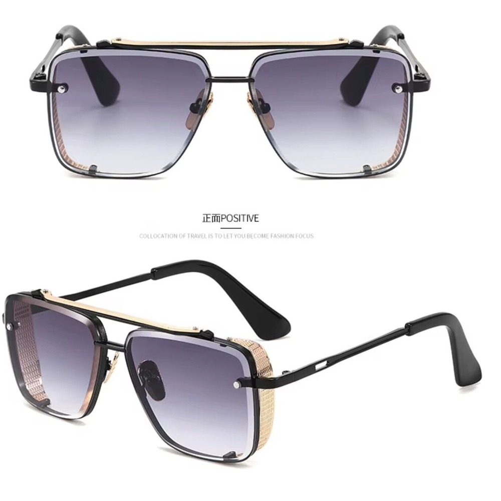 Sunglasses‎ Steampunk Design Square Frame Men's Fashion Elegant Luxury Outdoor - Picture 10 of 10